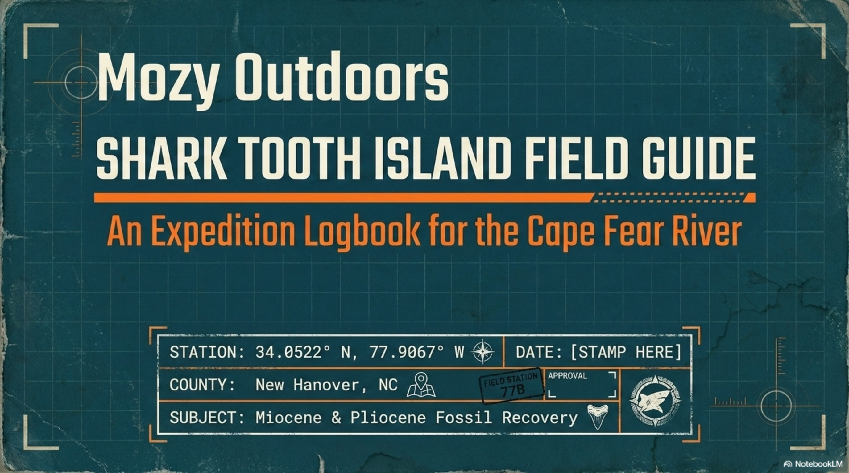 Shark Tooth Island Field Guide cover — An Expedition Logbook for the Cape Fear River by Mozy Outdoors