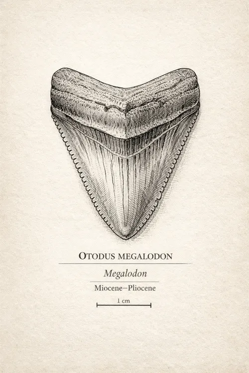 Megalodon tooth illustration